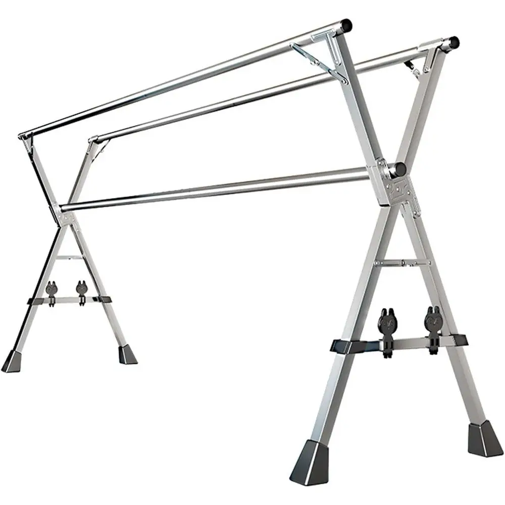 

Складная вешалка для одежды из нержавеющей стали, ветрозащитные крючки, идеально подходит для использования в помещении или на открытом воздухе, 200 см/79 дюйма