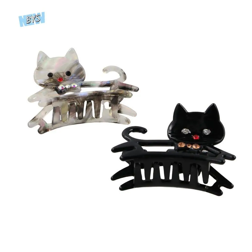 

Personalized Acetic Acid Acetate Animal Cat Hair Claw Diamond Cartoon Rhinestone Hair Clip Hollow Headdress Shark Clip Girl