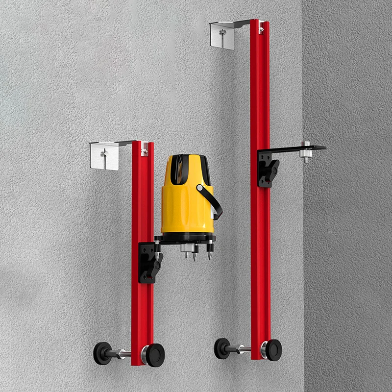 Wall-mounted Level Rack Adjustable Pan-Tilt Bracket Multifunctional Portable Laser Levels Holder Aluminum Alloy Gradienter Racks