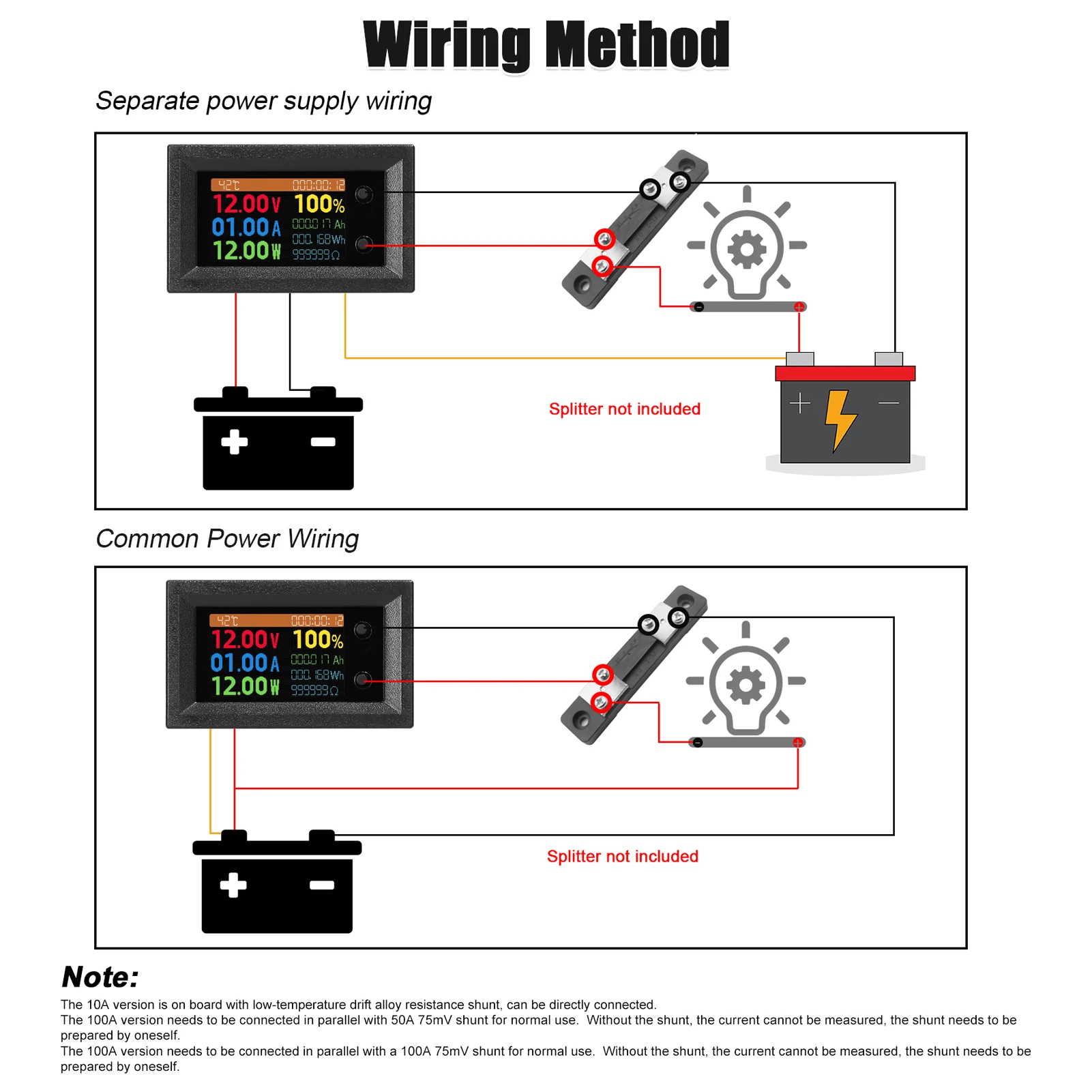 DC 4-30V Voltmeter Ammeter Power Energy Meter LED Digital DC Wattmeter Meter 9-in-1 Multi-function Measuring Instrument