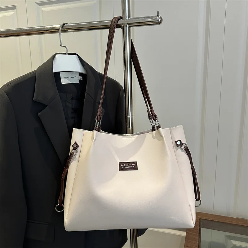 

Винтажная большая сумка осень-зима 202, просторная женская сумка через плечо, роскошная пригородная сумка через плечо, минималистичная сумка «день-ночь»