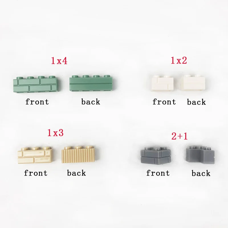 Building Blocks The Castle Wall Brick for Urban Construction Classic Bricks 1x2 1+2 1x4 Compatible with Lego Assembles Particle