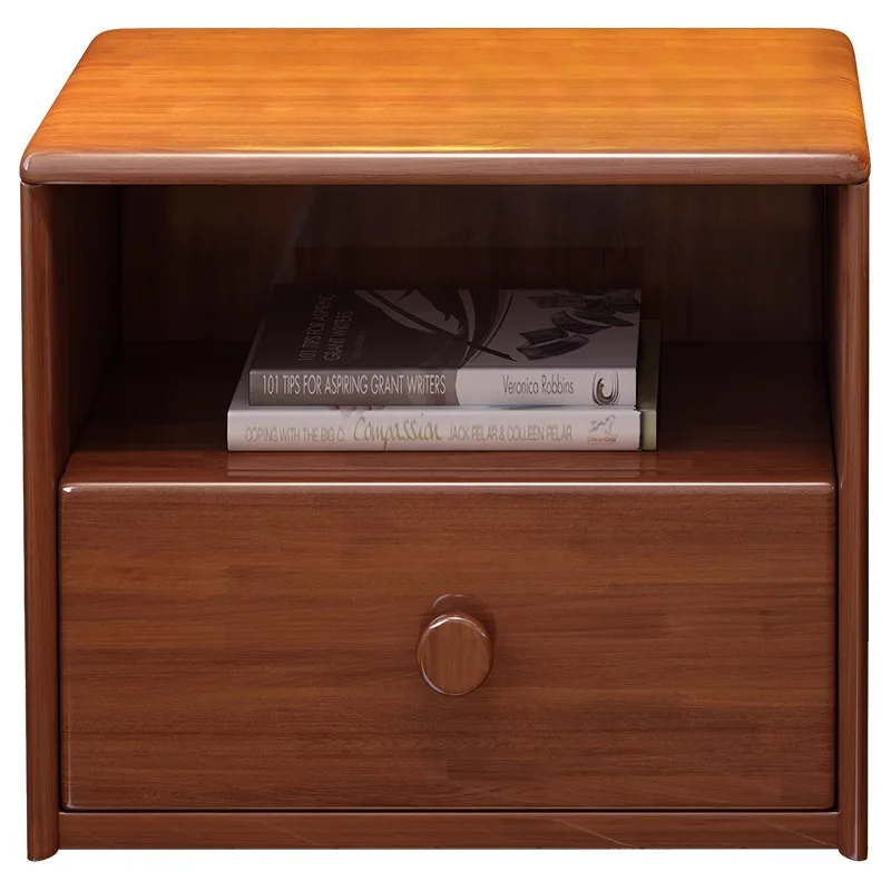 طاولة بجانب السرير من الخشب الصلب، حديثة وبسيطة، خزانة غرفة النوم المنزلية، خزانة صغيرة فاخرة بجانب السرير، درج تخزين