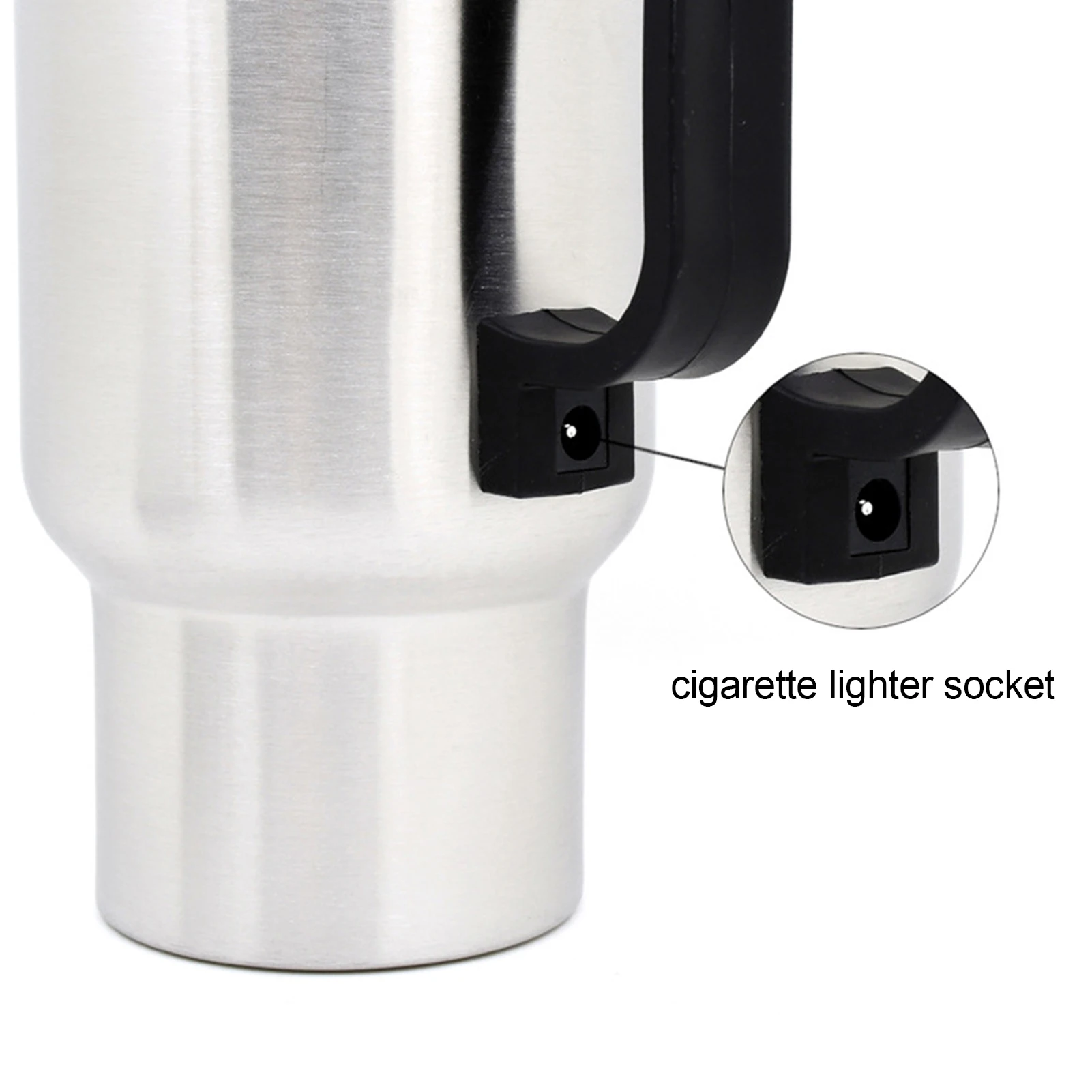 غلاية كهربائية للسيارة من الفولاذ المقاوم للصدأ 450 مللي وعاء غلاية ساخن إيقاف تلقائي للمياه والشاي والقهوة والحليب غلاية سيارة ترمس #5