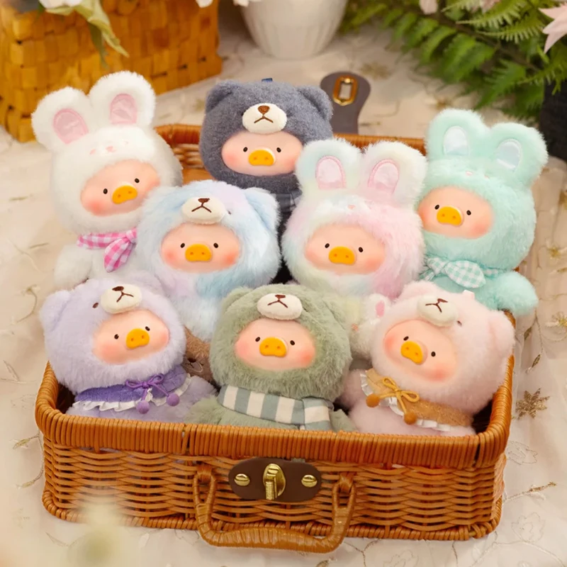 

Lulu The Piggy Joyful Time Series Vinyl Blind Box Vintage Teddy Bag Pendant Mystery Box Cute Tabletop Toys Surprise Toy Gif
