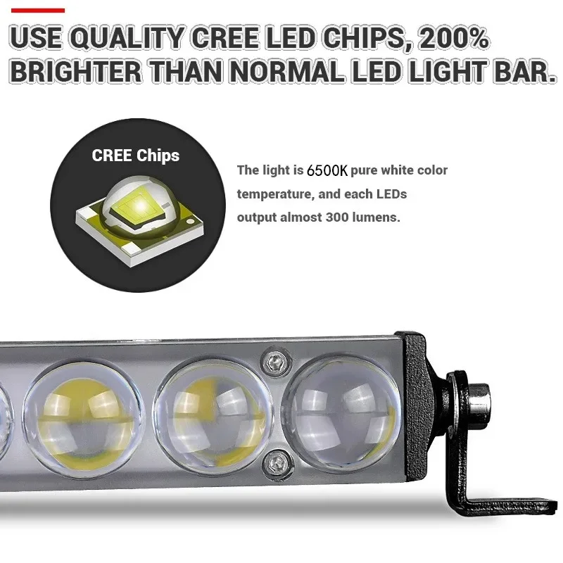 Slim 4D Lens LED Light Bar 7\