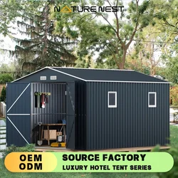 Metal Storage Shed Metal Garden Shed Outdoor House For Backyard And Galvanized Steel Garden Storage Room Patio Lawn Sunshade Car