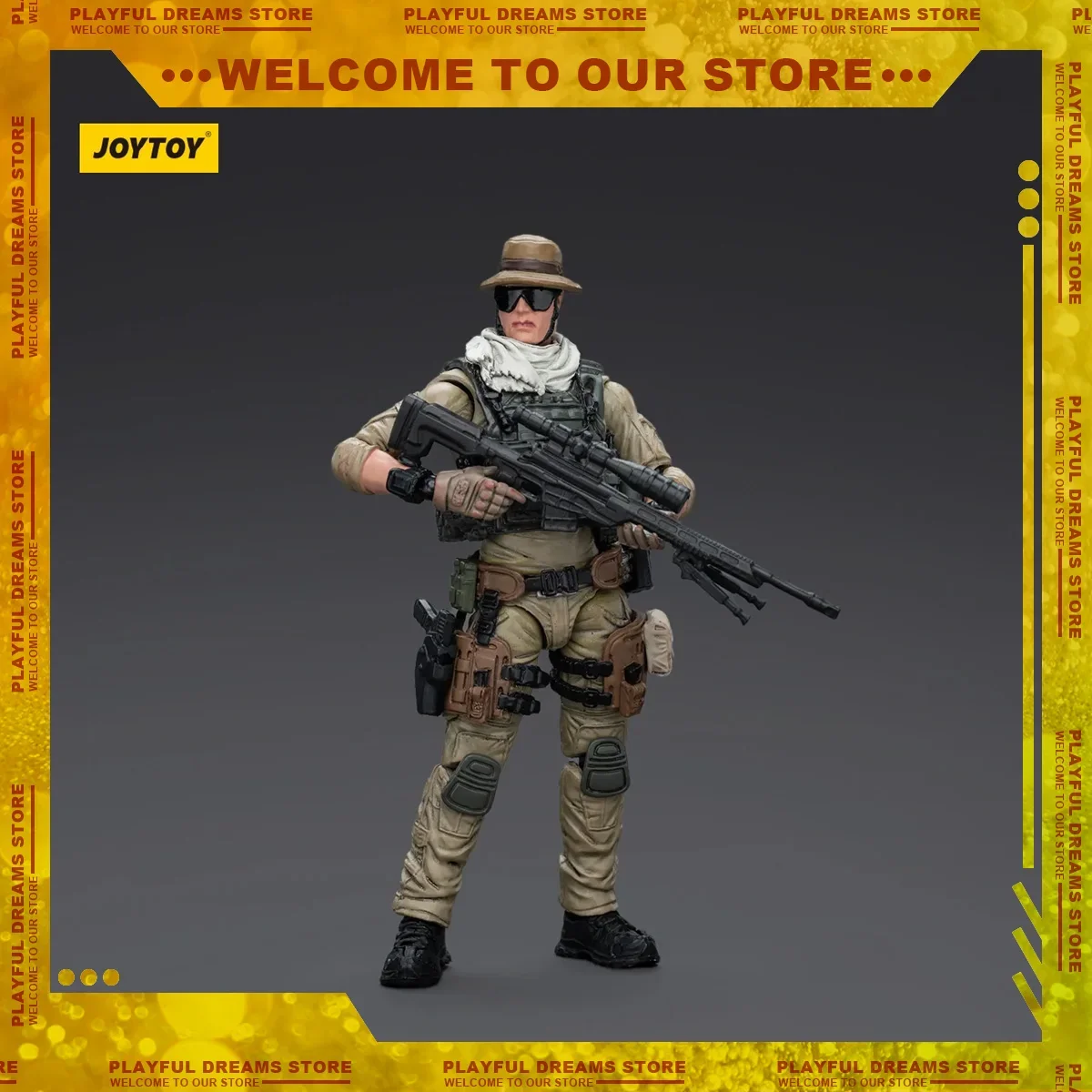 JOYTOY 1/18 U.S.Army Delta Assault Squad Action Figure Support Gunner Breacher Sniper Machine Gunner Model Decoration Ornament