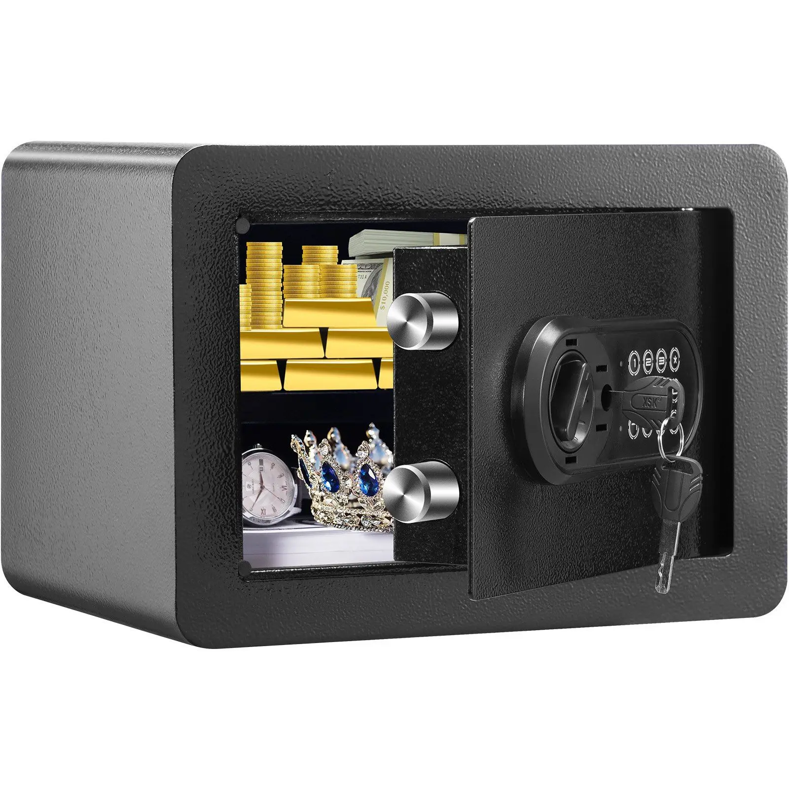 

Safe 0.5 Cubic Feet Home Safe Steel for Cash Gold 13.8 x 9.8 x 9.8 inch