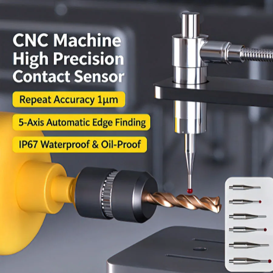 2026 New 1μm Repeatability CNC Contact Sensor 5-axis Automatic Edge Finder Tool Setter for Machining Center