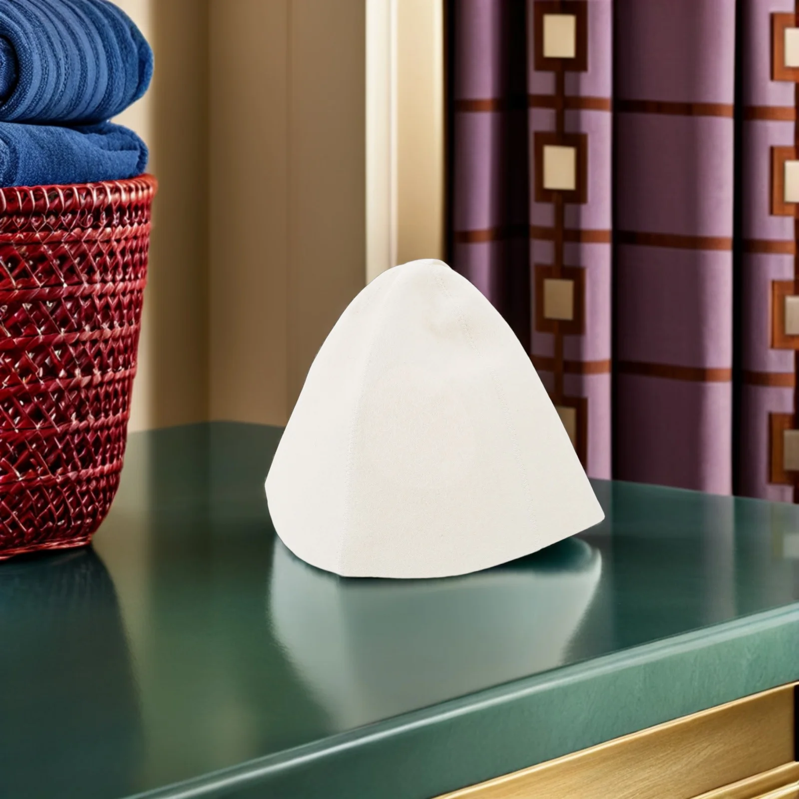 

Russian Sauna Hat Unisex - Traditional Wool Felt Bath Cap Lightweight Portable Reusable for Vaporarium Shower Banya Sessions