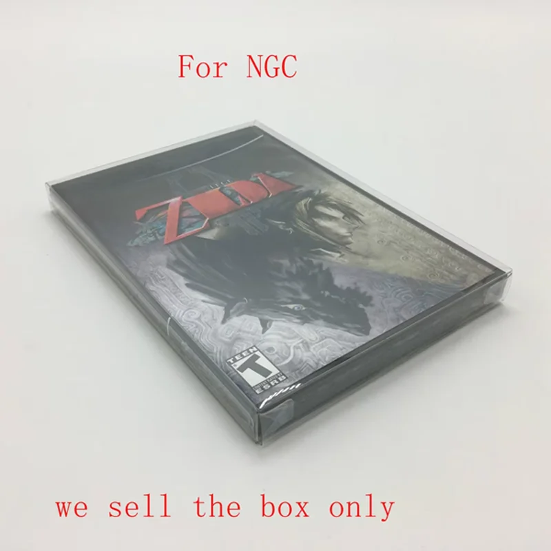 Caja de presentación de colección para NGC para The Legend of Zelda: Twilight Princess versión estadounidense almacenamiento de juegos carcasa de PET caja de colección transparente
