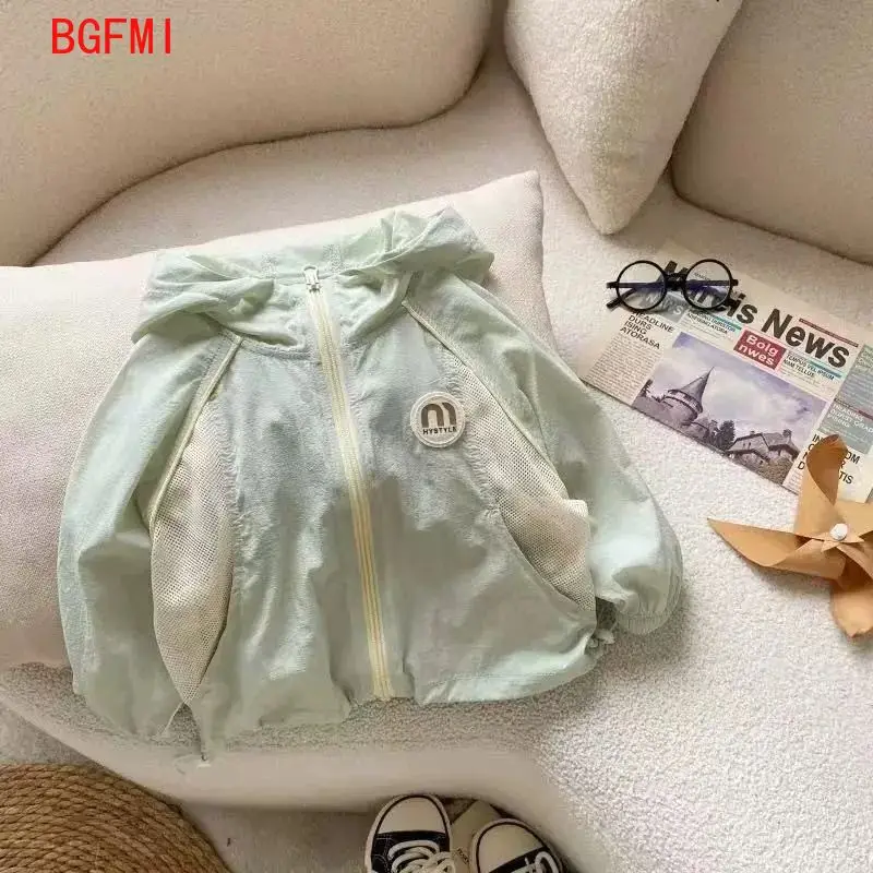 2-11Y Summer Children Sun-proof Jackets Children Outerwear Korean Lightweight and Breathable Unisex Kids Boy Casual Thin Coats