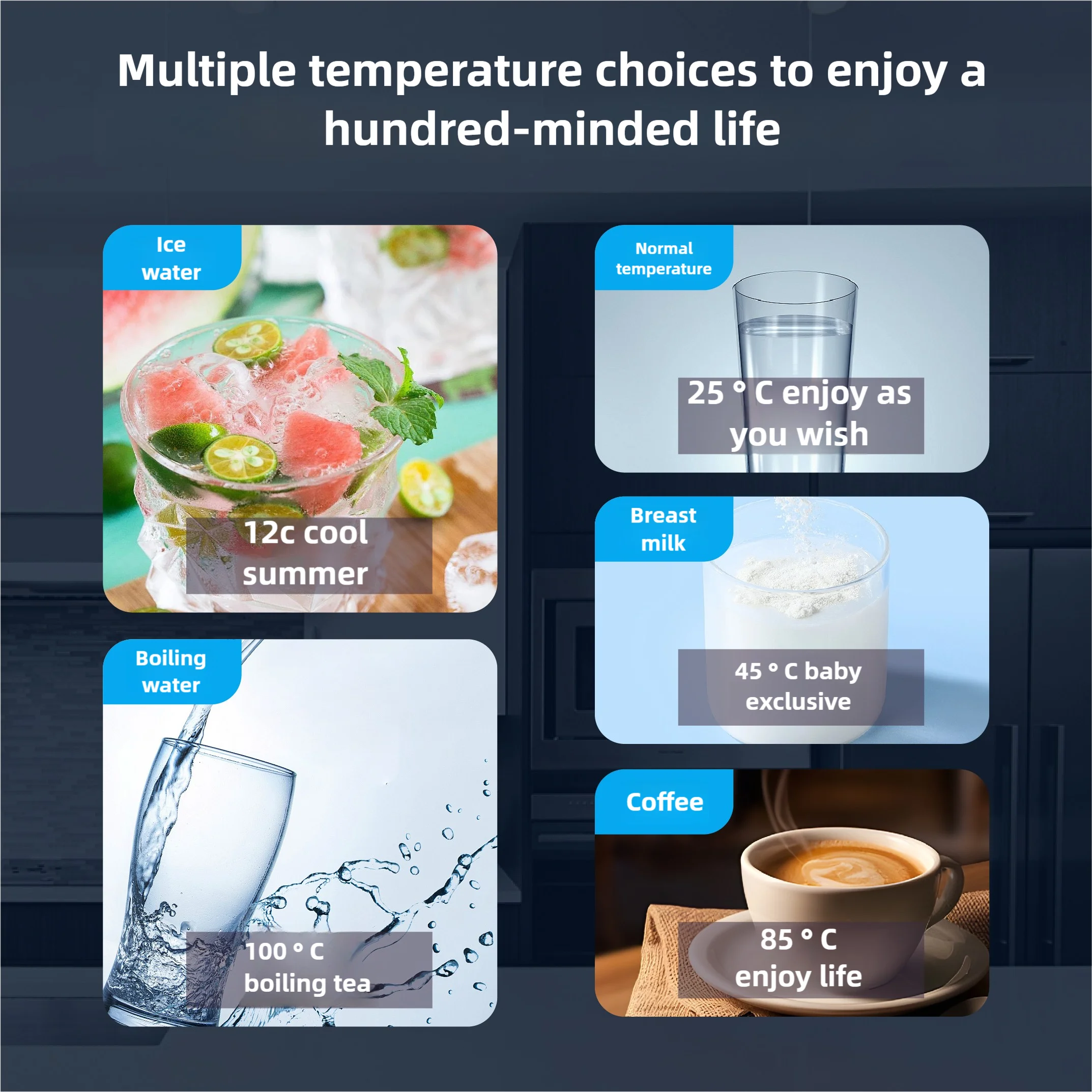 Electric Wall-Mounted Glass Housing Smart High-Efficiency Hot/Cold Water Dispenser with 2200W Heating Power for Hotel & Home Use