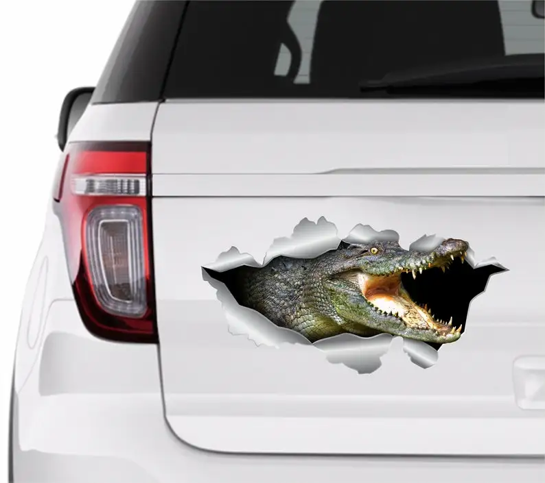 Crocodile sticker Car sticker Alligator sticker Car decorAlligator decal Alligator party Funny sticker Bumper sticker Alligator