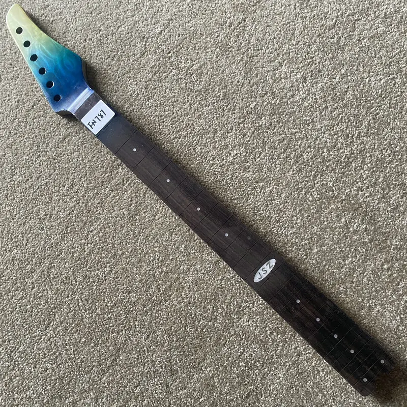 

FN787 Semi Finishing 6 Strings Electric Guitar Neck No Frets Custom Order DIY Replace Guitar Parts with Damages for DIY