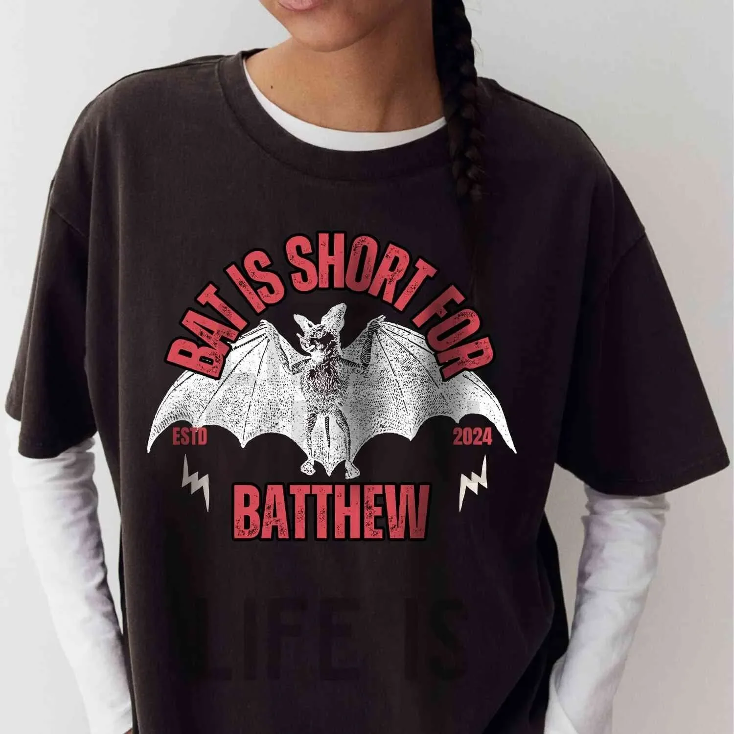 Bat is Short for Batthew T Shirt Boys Stupid Oddly Specific Weirdcore Cursed Dank Meme