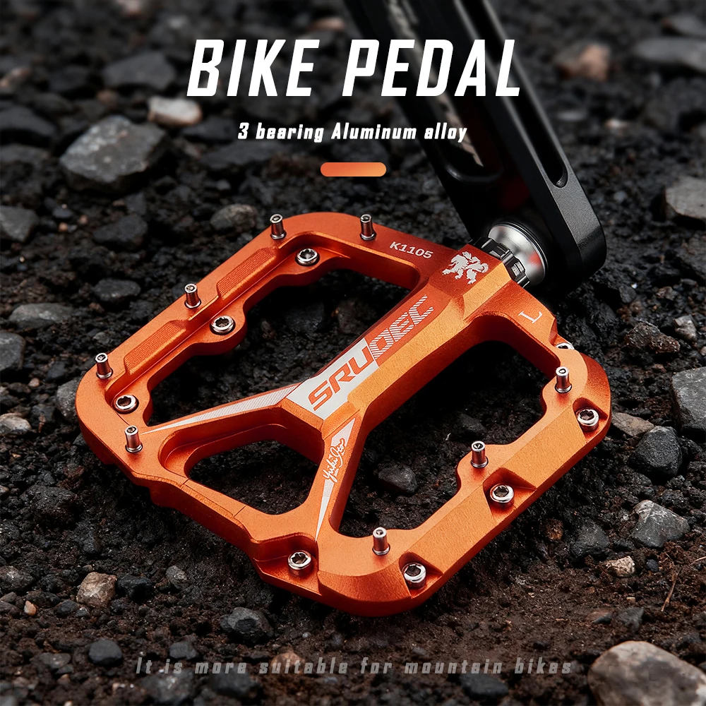 3-Lager Fahrradpedale CNC Ultraleicht BMX MTB Rennrad-Pedale Rutschfeste Große Plattform Breite Aluminium-Fahrradteile – Detail 1