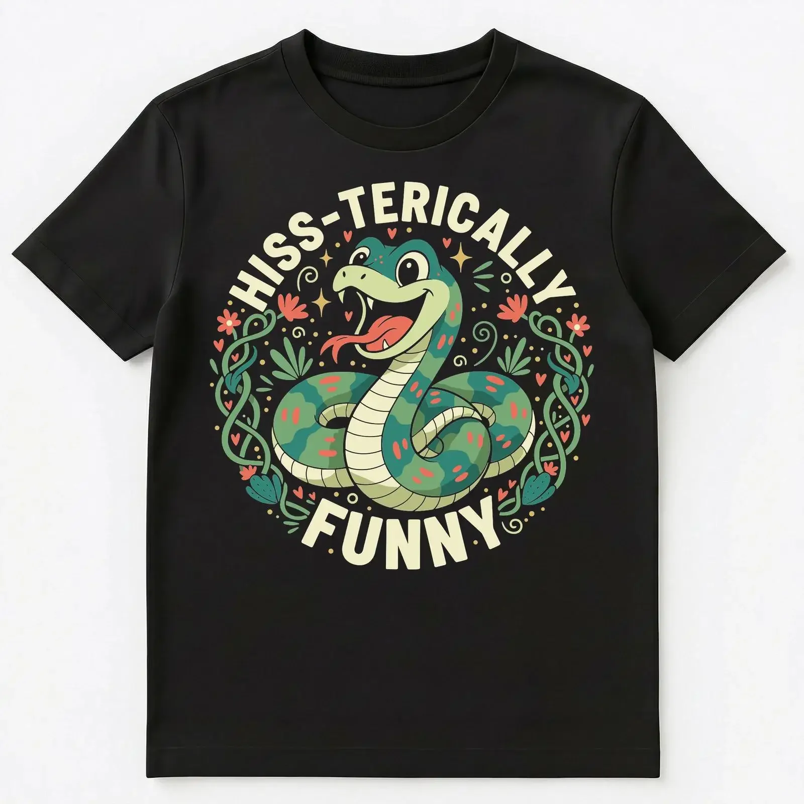 T Shirt Hiss Terically Lustig Schlange Grafik Kunst  vintage Washed homme Casual Stylish Breathable graphic Soft streetwear
