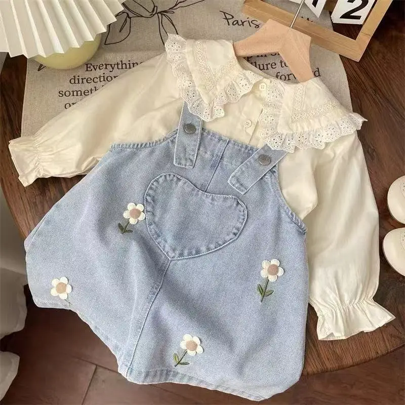 

Korean Summer Toddler Cotton Striped Vest Cartoon Princess Outfit Fashionable Kids Clothing