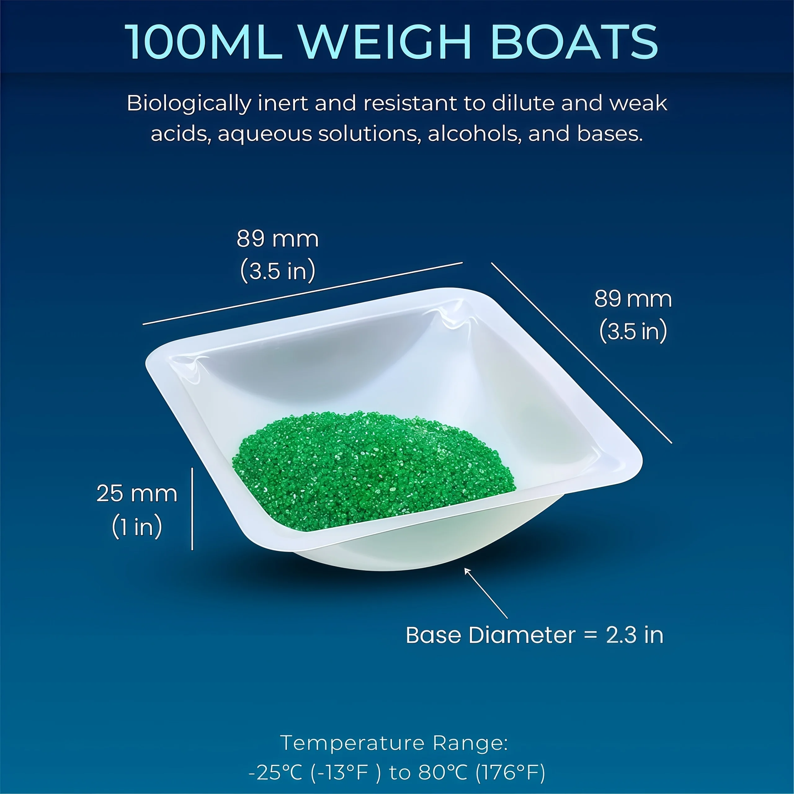 Weighing medium tray (100 ml, 20 pieces) Electronic scale special disposable plastic tray anti-static square tray