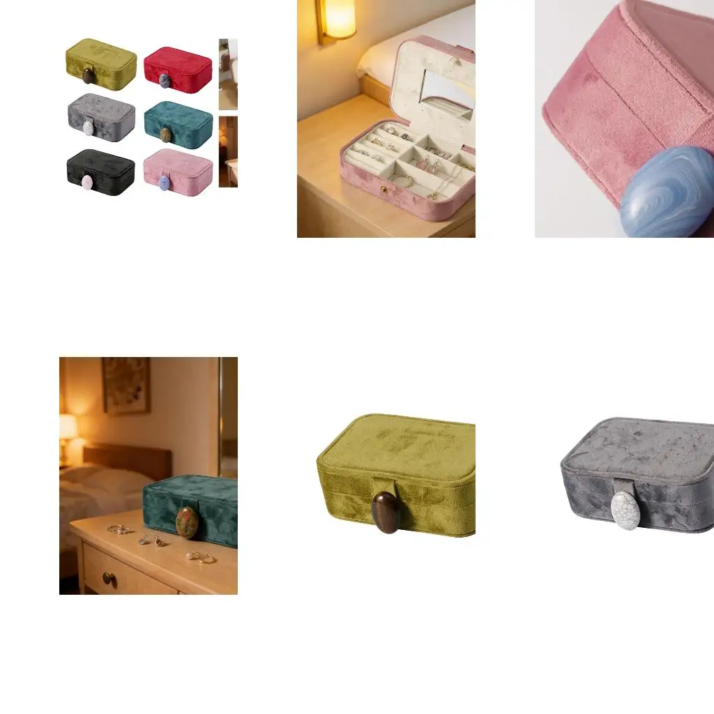 Elegant Jewelry Storage Case Rectangular Jewelry Displaying Organizers Suitable for Earrings Necklaces Rings