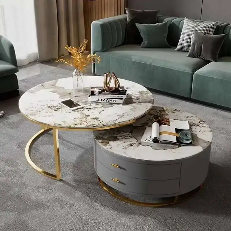 

Design Nordic Coffee Tables Modern Storage Luxury Simple Aesthetic Coffee Tables Unique Marble Mesa Centro Living Room Furniture