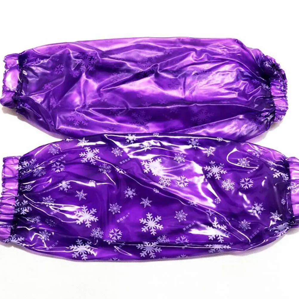 

4Pairs Water-Resistant Arm Sleeves Oilproof Cooking Sleeves Elastic Ends Practical Kitchen Helper Random Color