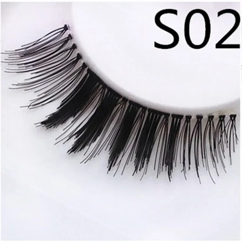 5 par/set de pestañas postizas cruzadas naturales de estilo japonés, múltiples tipos opcionales, herramientas de maquillaje de ojos, juego de pestañas de moda