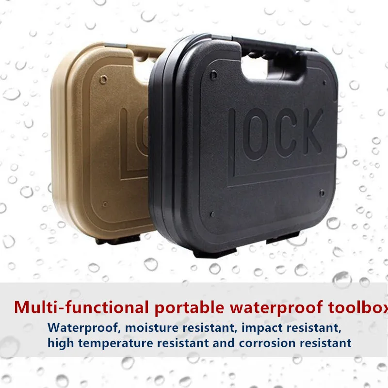 

Storage box Multifunctional Portable Plastic Gun Case Waterproof Tactical ABS Pistol Case for G17 Hunting suitcase