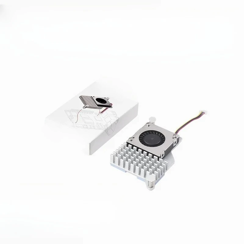 Active Cooler for Raspberry Pi 5, Temperature-controlled Blower, Aluminum Radiator, Scattered Tropics
