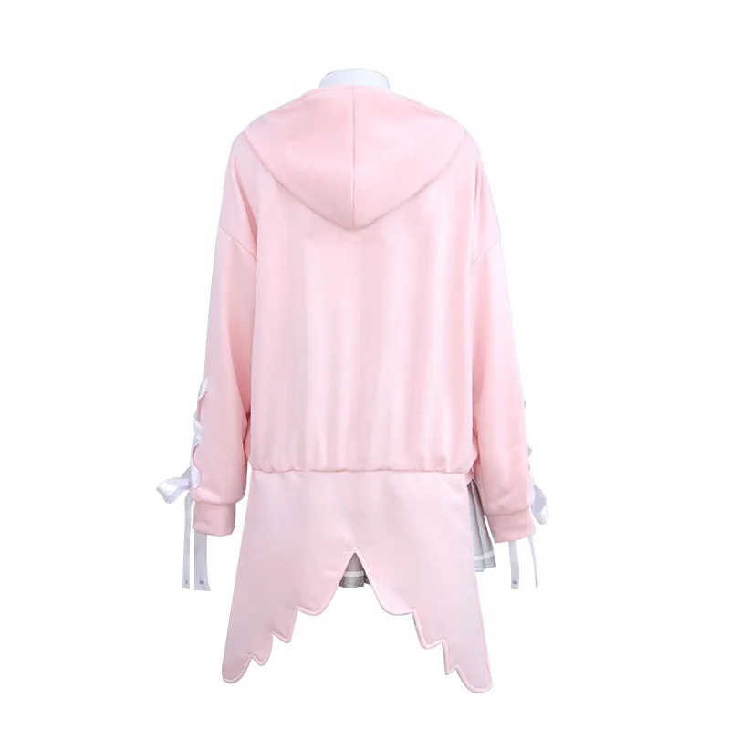 KAnge Cosplay Costume for Women  Anime Outfit Halloween Cos Pink hoodie set