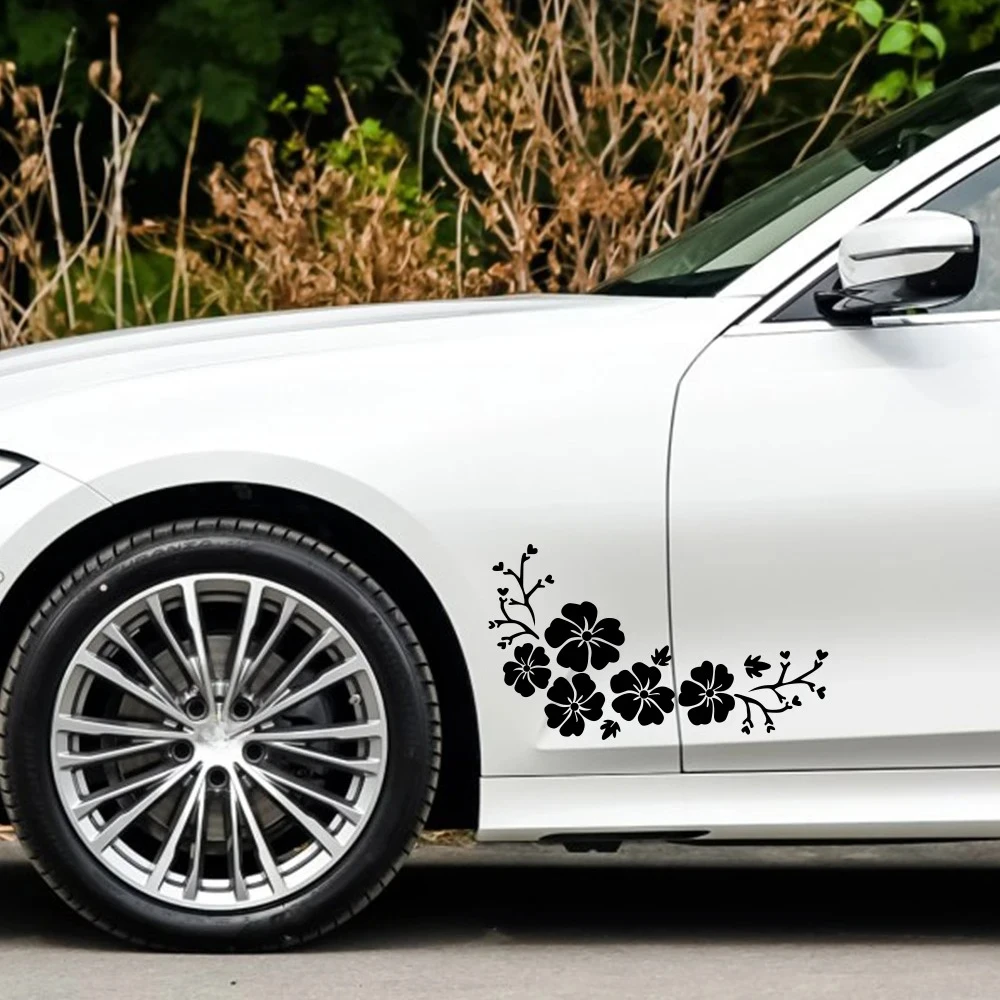 Car Whole Body Vinyl Sticker For Audi BMW Nissan Kia Fiat Volvo Honda Ford VW MINI Flower Graphics Style Decal Auto Accessories