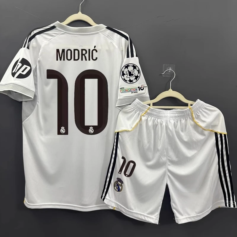 

Summer new 3D printing Real Madrid home football jersey set for men and women, quick-drying T-shirt for the 2526 season