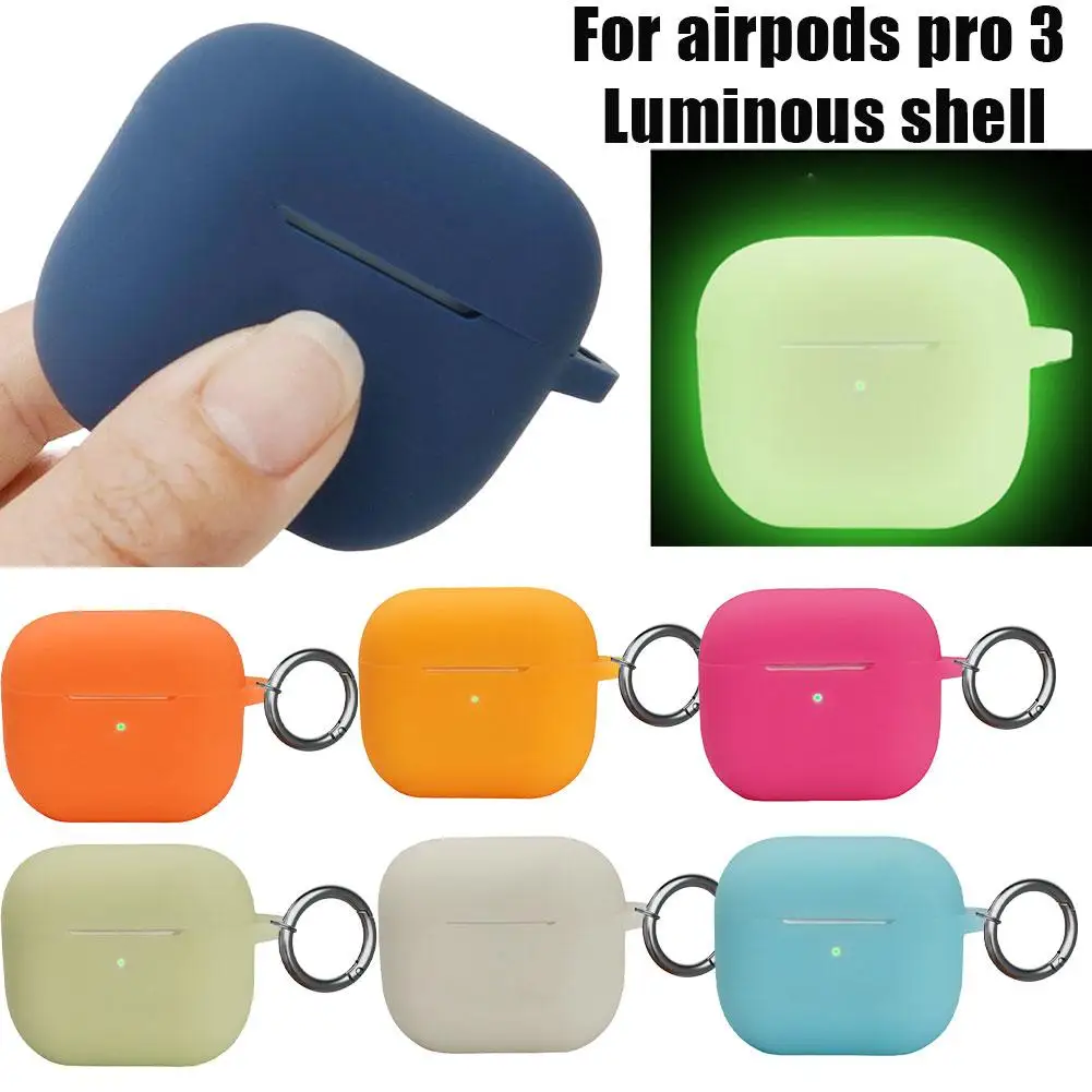 Glow in Dark Case for AirPods Pro 3 Wireless Bluetooth Silicone Protective Cover with Anti-Scratch Design, Earphone Shell