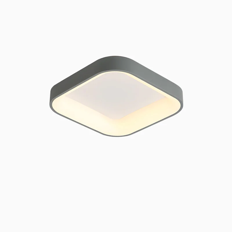 Square Modern LED Ceiling Lights For Living Room With APP Dimmable Bedroom Lamp Fixtures Office Study Decor Gray Plafon Lustre