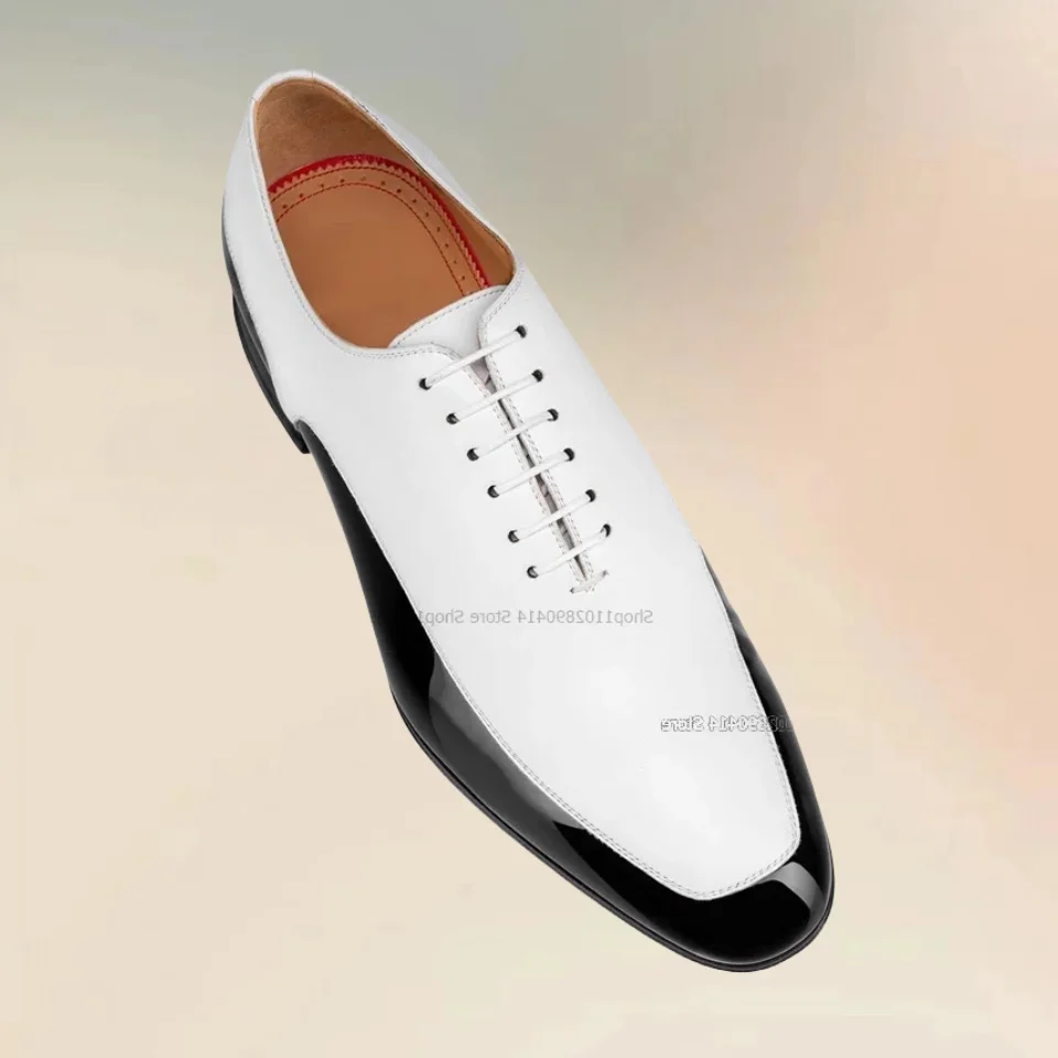 Mocassins en Cuir Verni de Haute Qualité pour Homme, Chaussures Formelles à la Mode, Bas, Nouvelle Collection