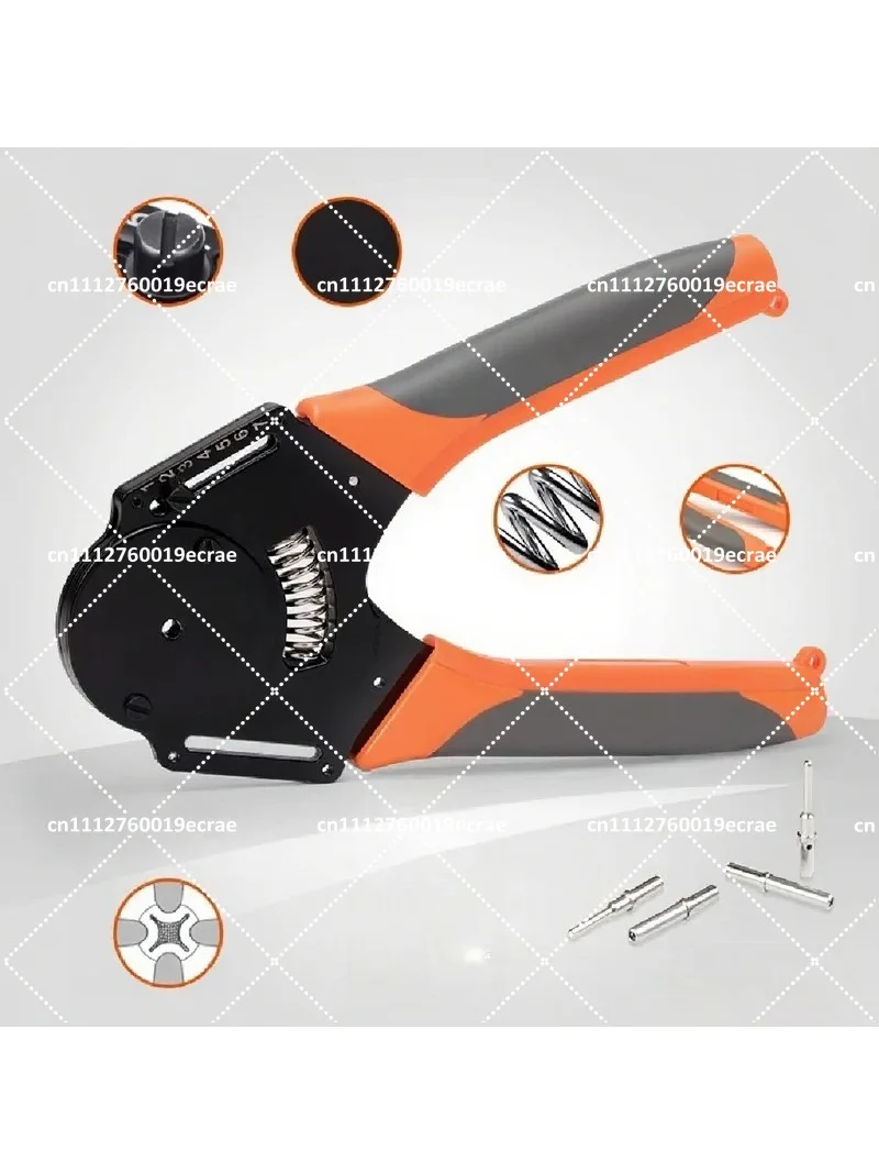Terminal Pin Crimping Pliers 12-30AWG 4-Point Crimper for 38999 Connector Cold Crimp Tool