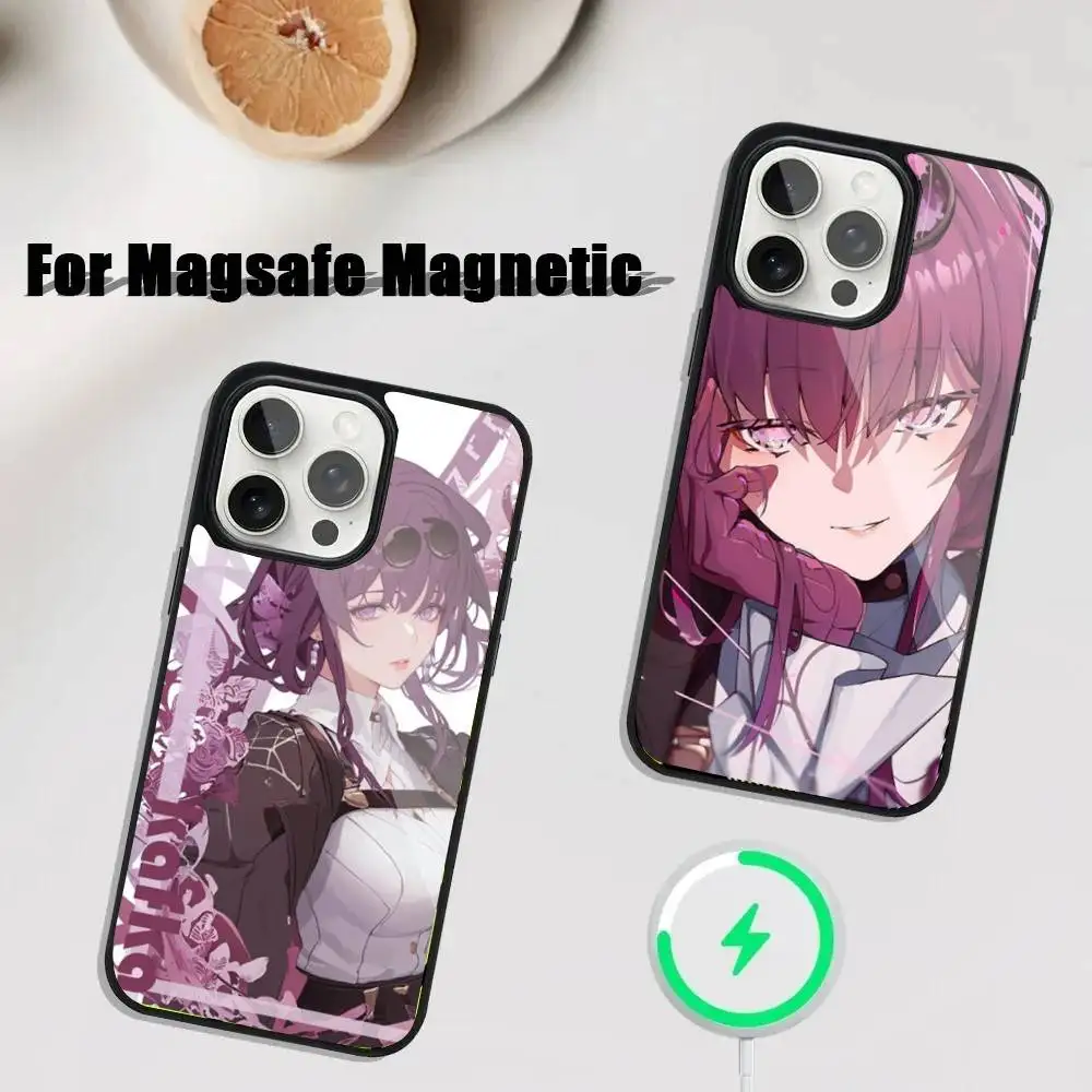 

Kafka Honkai Star Rail Phone Case For iPhone 16,15,14,13,12,11,Plus,Pro,Max Mini Magsafe Magnetic Wireless Charging