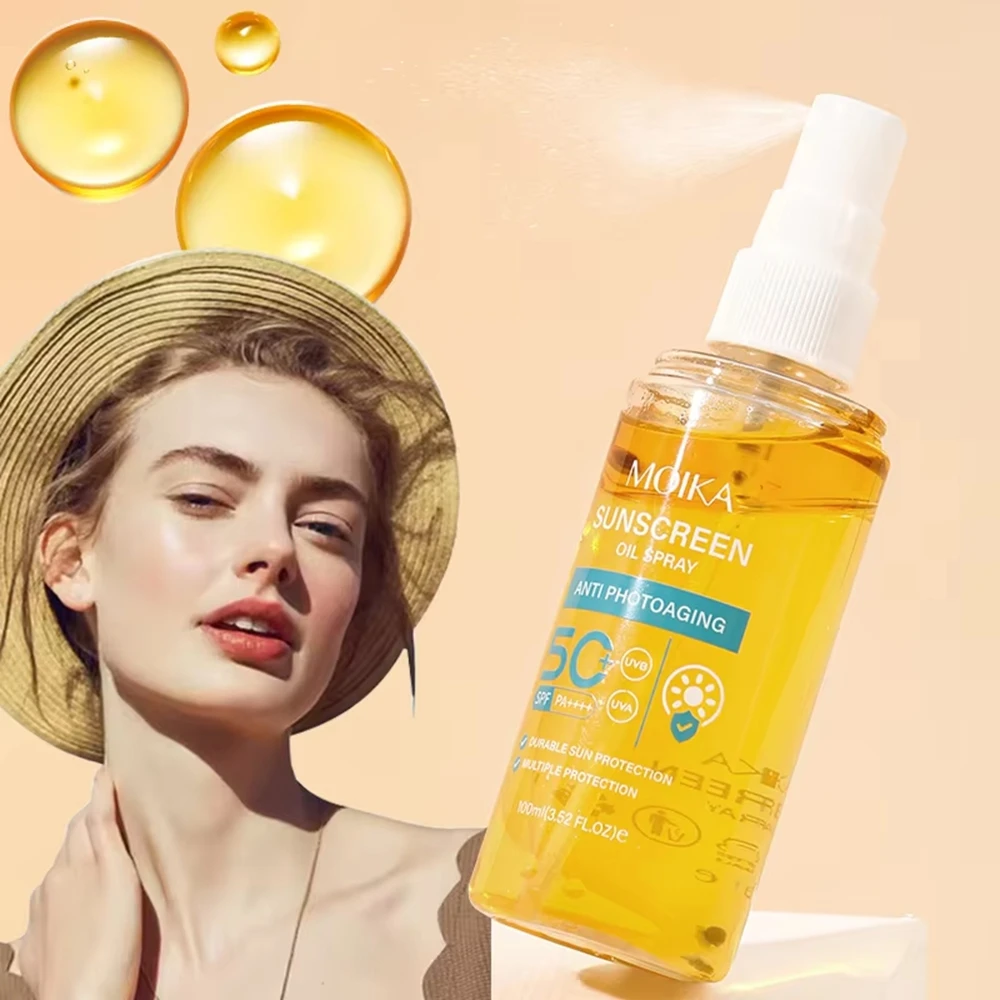 Invisible Sunscreen Spray SPF50+ Lightweight & Non-Greasy Clear Texture Face & Body Sun Block 360 Degree Even Coverage