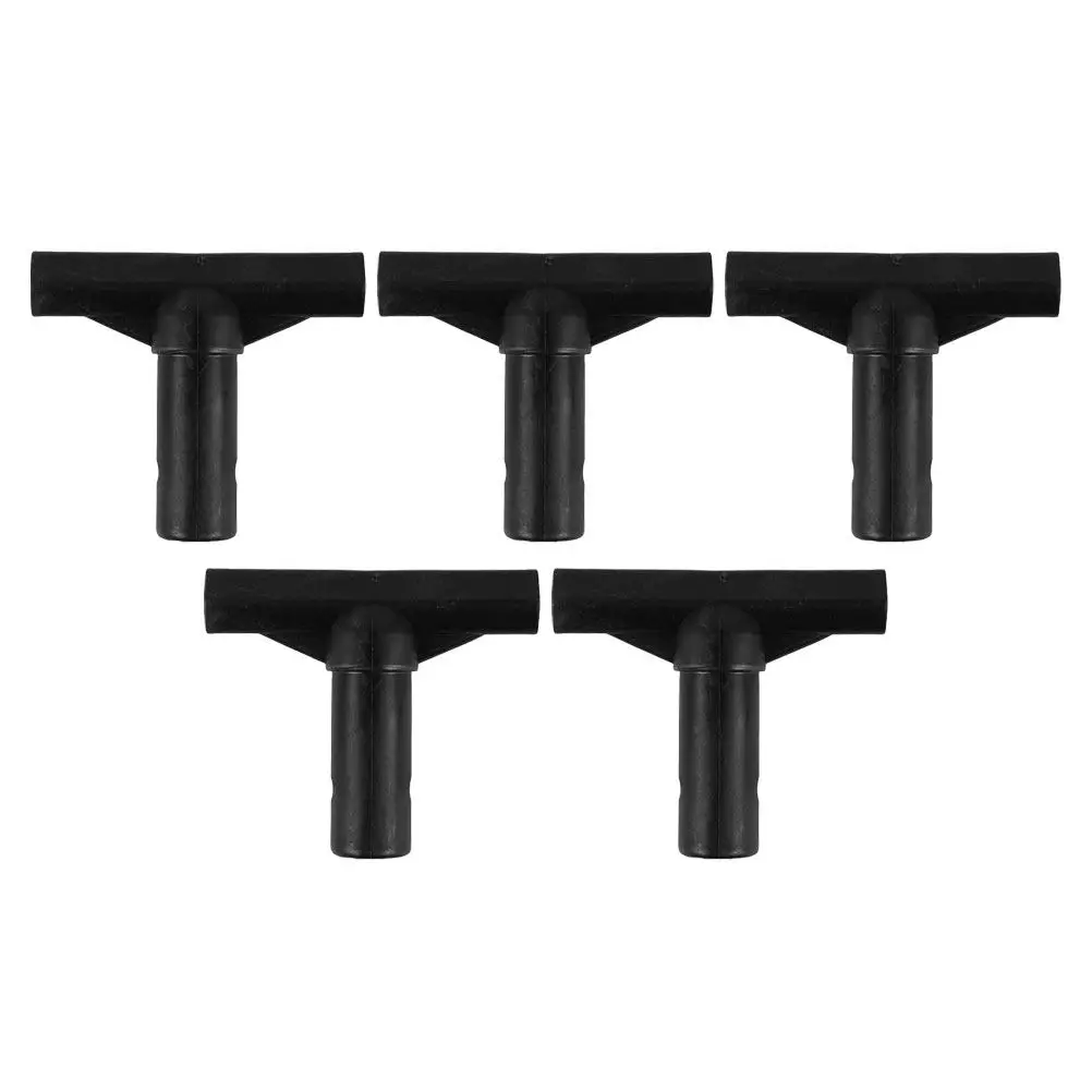 5Pcs Black Trampoline T Connector Plastic T-Shaped Pipe Fitting for Pole Stability Safe Jumping Outdoor Indoor Setup Trampoline