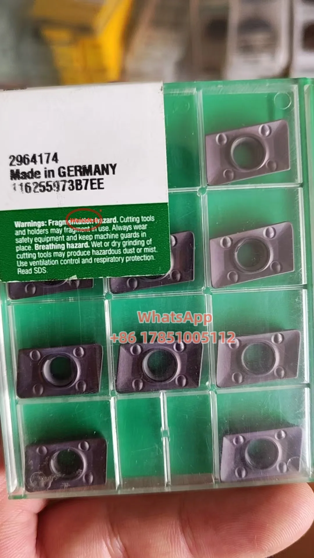 Insertos de Carburo WIDIA XPNT160412 TN6540 M680 para Fresado, 10 Piezas