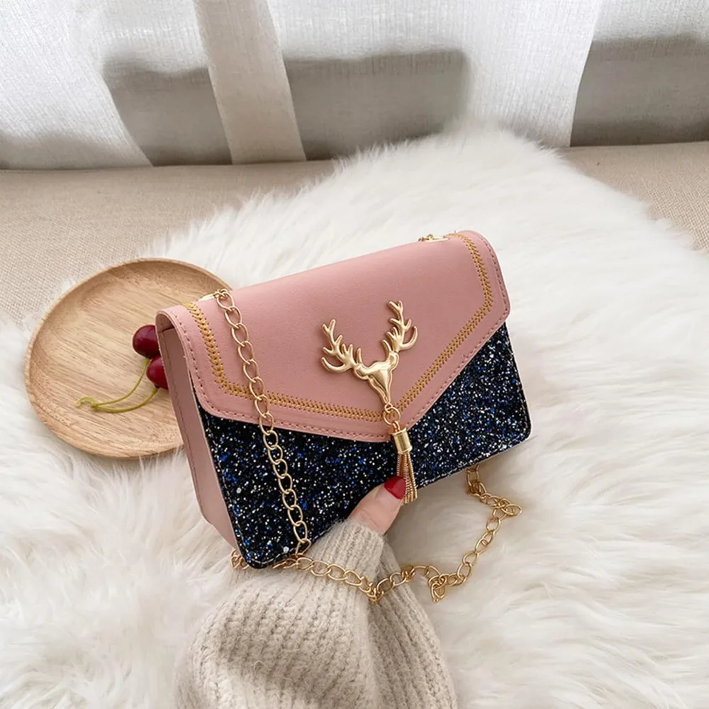 Crossbody Bag  Small Unicorn Crossbody Little Girls Shoulder Bag Cute Handbag Purse Chain Messenger Bag for Teens