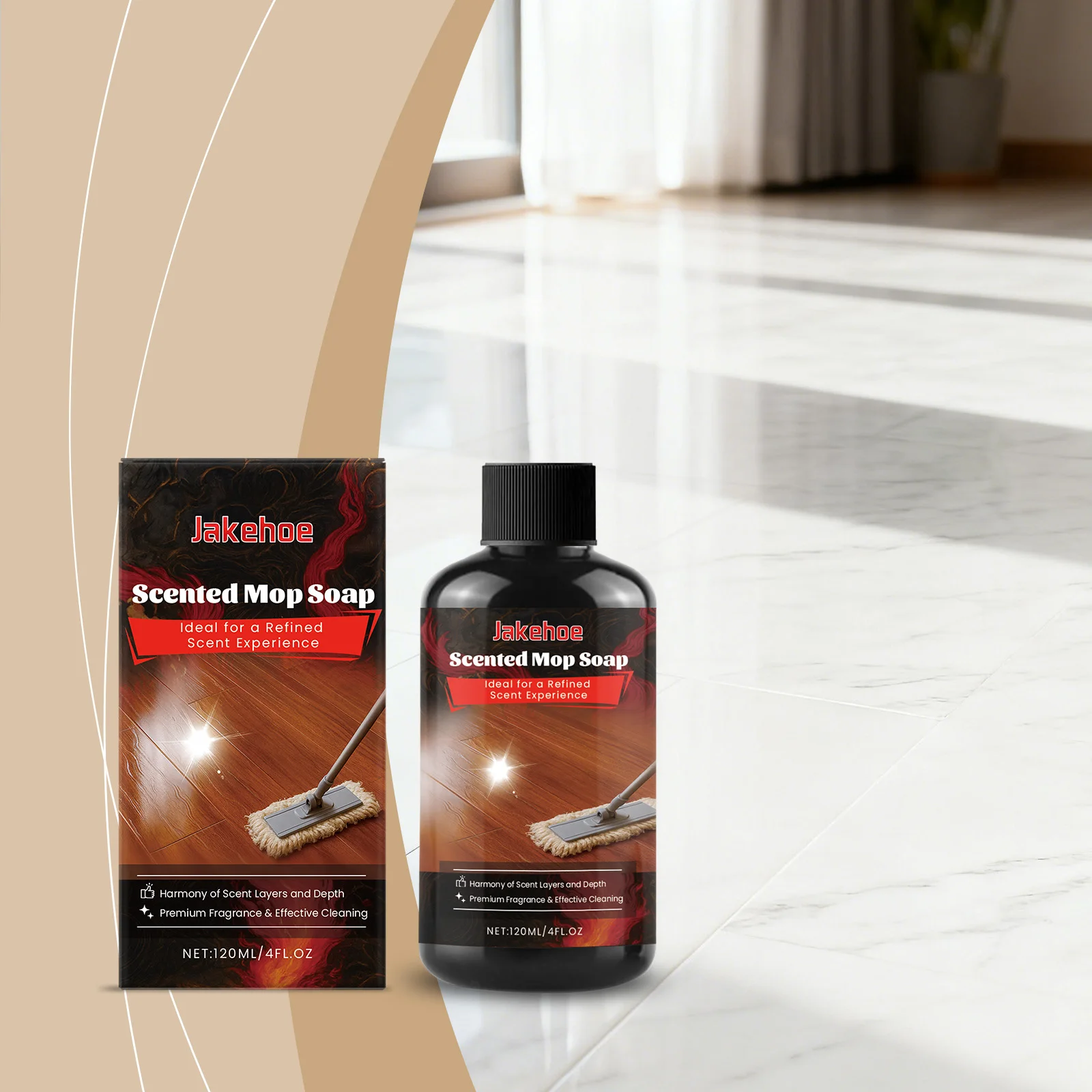 Scented Mop Soap Concentrate 36 oz  Premium Fragranced Floor Cleaner Streak-Free Hard Floor Cleaning Solution Eco Friendly