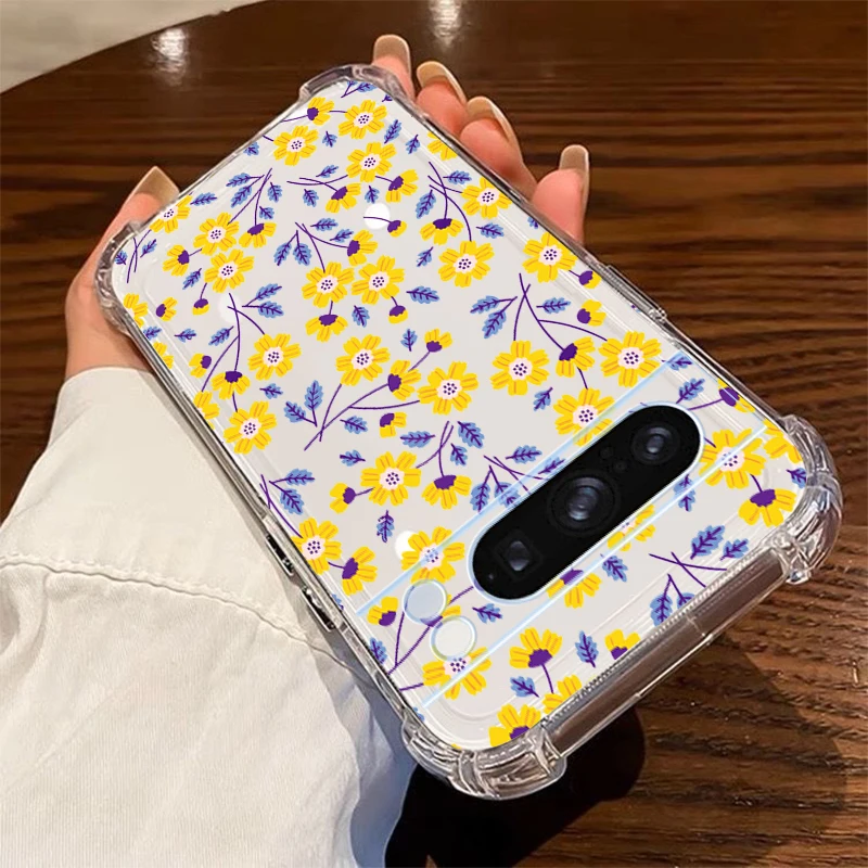 Przezroczyste etui na telefon P ixel 8 Flowering Season dla Google Pixel 8Pro 8 6Pro 9Pro 9ProXL 9 7 7Pro 6 7A 8A 6A Cover