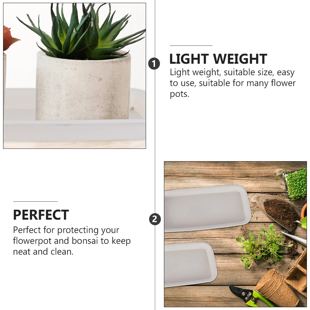

6pcs Plastic Flower Pot Trays Durable Pp Material Leak-Proof Reusable Plant Saucers For Indoor Outdoor Garden Use Planter Pots