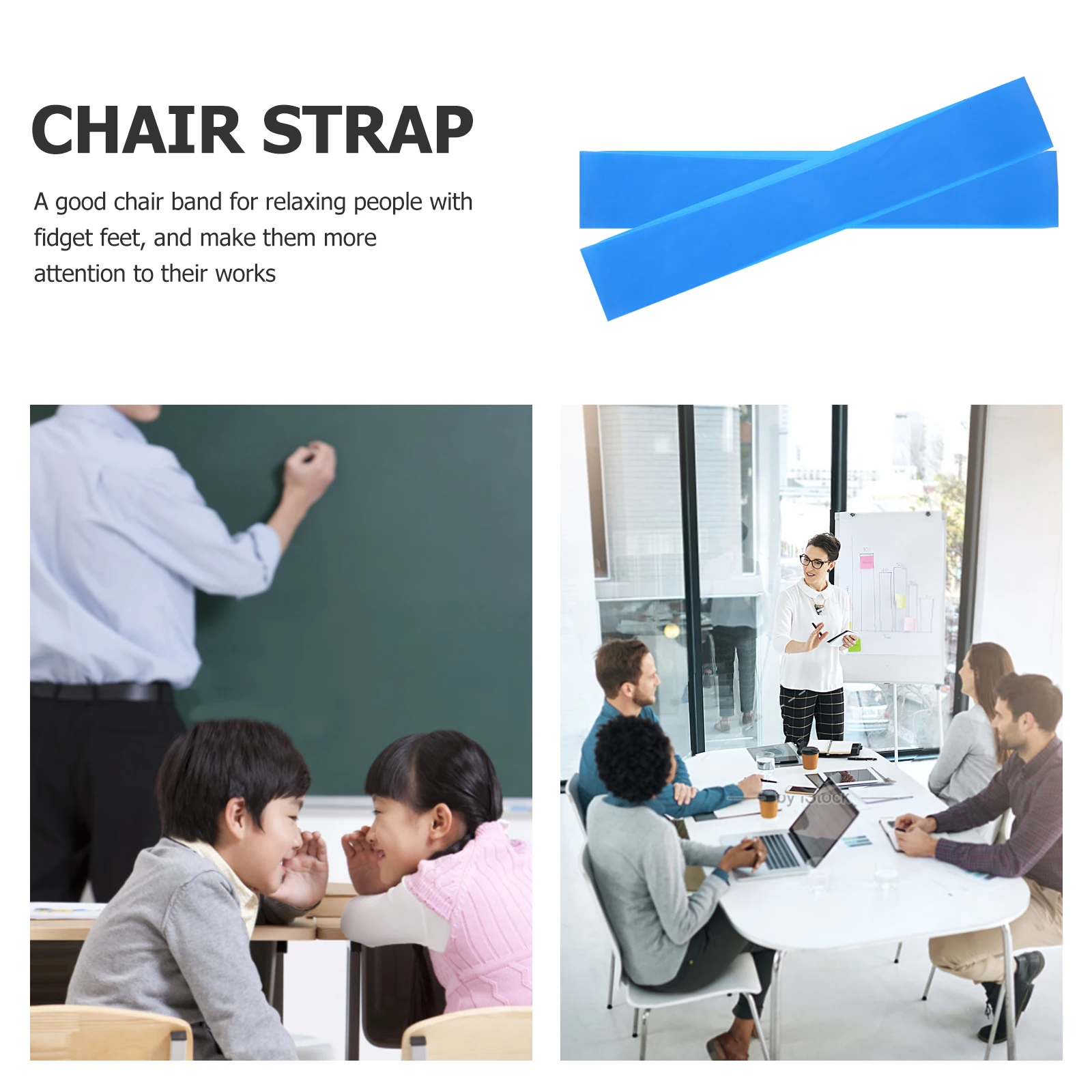 10pcs Elastic Table Chair Straps Colored Child Fidget Bands Classroom Bouncy Multi Use Writing Accessories