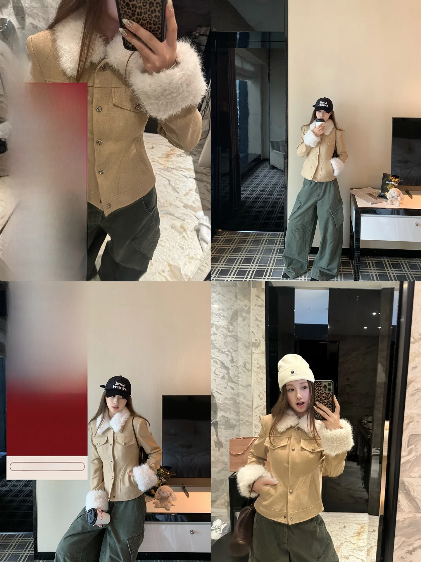 

Жилет из шерсти и хлопка в стиле ретро с пэчворком, приталенный, корейский стиль, прямой крой, длинный рукав, для девушек, цвет каштановый