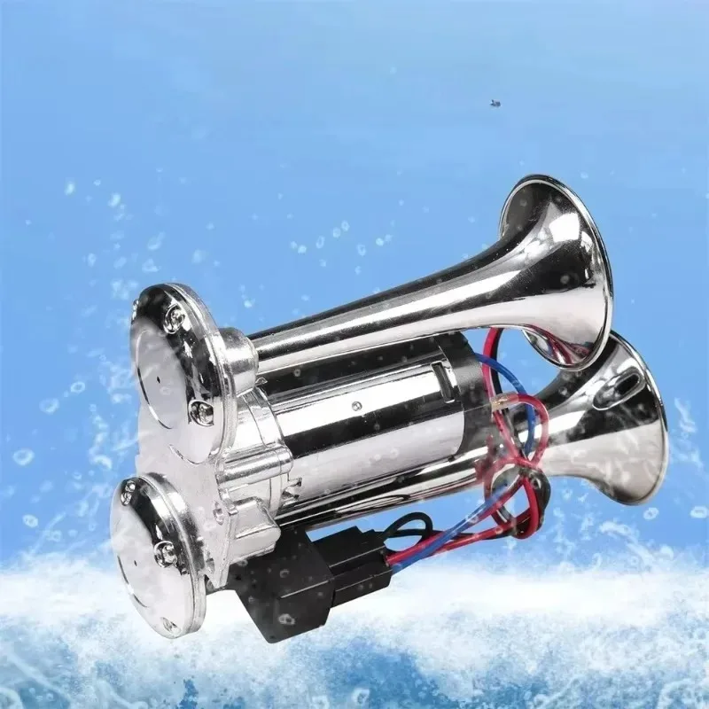 

Новинка для авто, воздушный звуковой сигнал 600 дБ, двойная трубка для автомобилей 12 В, 12 В, автомобильный воздушный звуковой сигнал, металлические композитные электрические звуковые сигнала для трубы