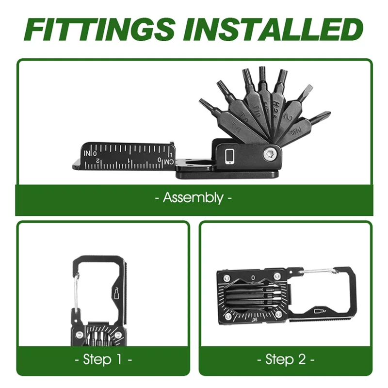 

-A20Z Outdoor Portable Screwdriver Set With Vehicle Maintenance Tools Multi-Function Folding Tool Measuring Device